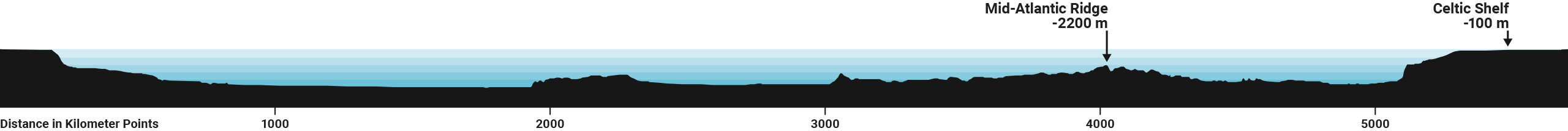 transatlantic seabed profile