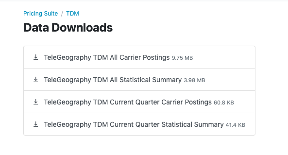 TDM Data Downloads