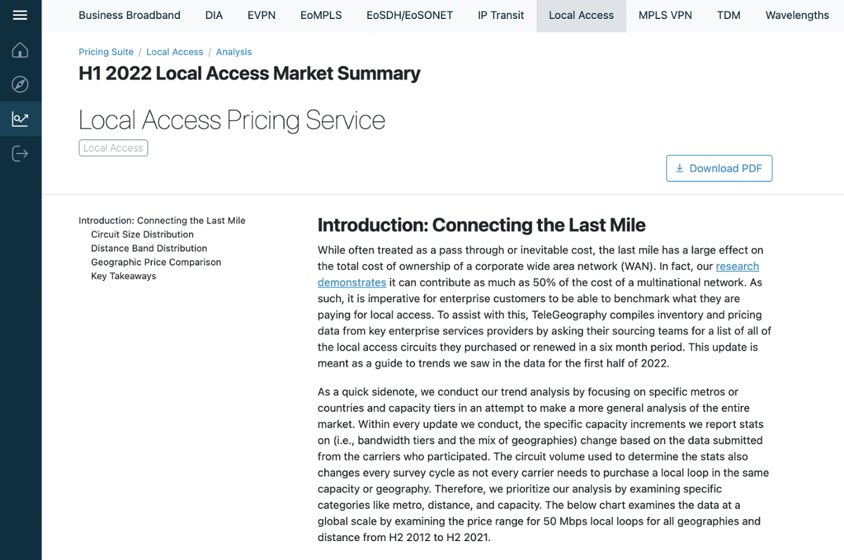 Screen Shot Local Access Pricing
